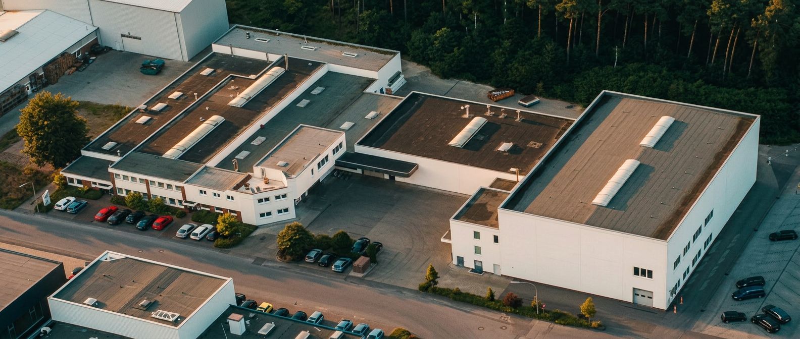 Luftaufnahme des Unternehmensstandorts in Hövelhof
